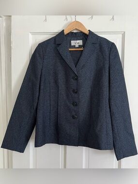 Le Suit Women’s Size 12 Navy Blue Blazer Suit Jacket  NWOT